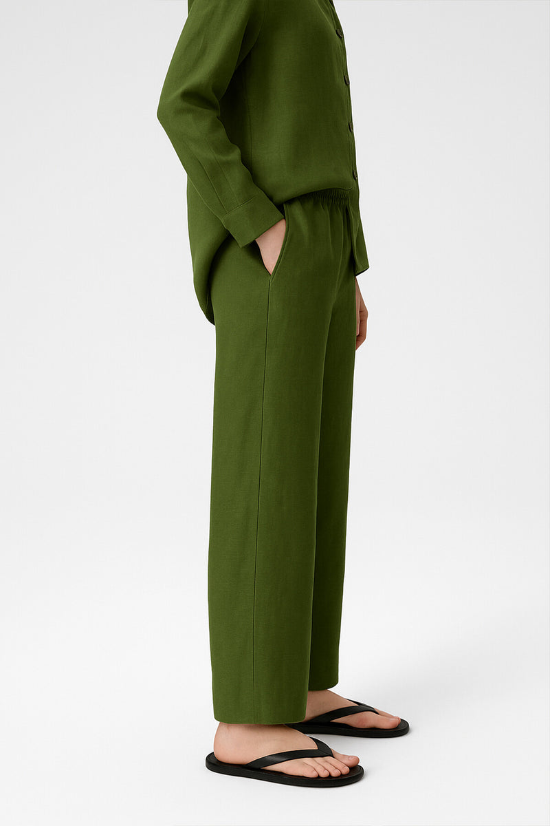 Women's Slit-Hemmed Khaki Pants