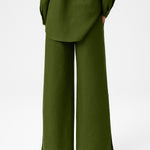 Women's Slit-Hemmed Khaki Pants