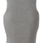 Halter Neck Gray Knit Crop Top