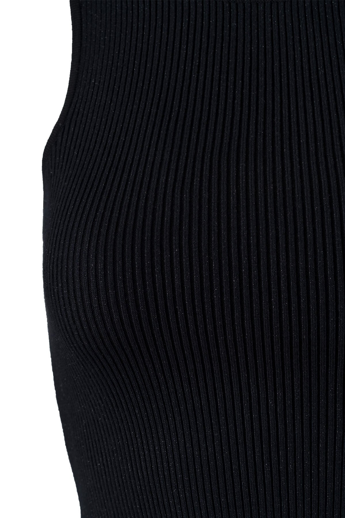 Black Halter Neck Knit Crop Top