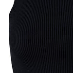 Black Halter Neck Knit Crop Top
