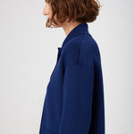 Indigo Shirt Collar Pocket Detail Women's Jacket