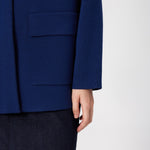 Indigo Shirt Collar Pocket Detail Women's Jacket