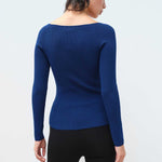 Indigo V-Neck Women's Sweater