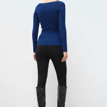 Indigo V-Neck Women's Sweater