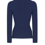 Indigo V-Neck Women's Sweater