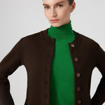 Brown Pocket Detailed Buttoned Women's Jacket