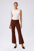 Brown Ribbed Spanish Cuff Women's Pants