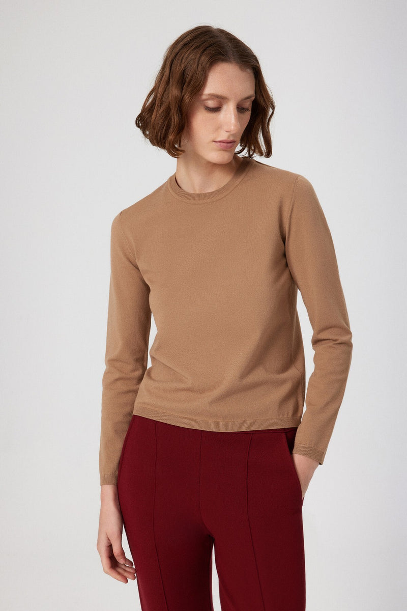 Caramel Bike Neck Knit Women's T-Shirt
