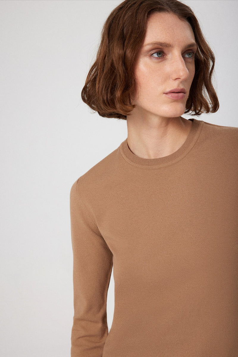 Caramel Bike Neck Knit Women's T-Shirt