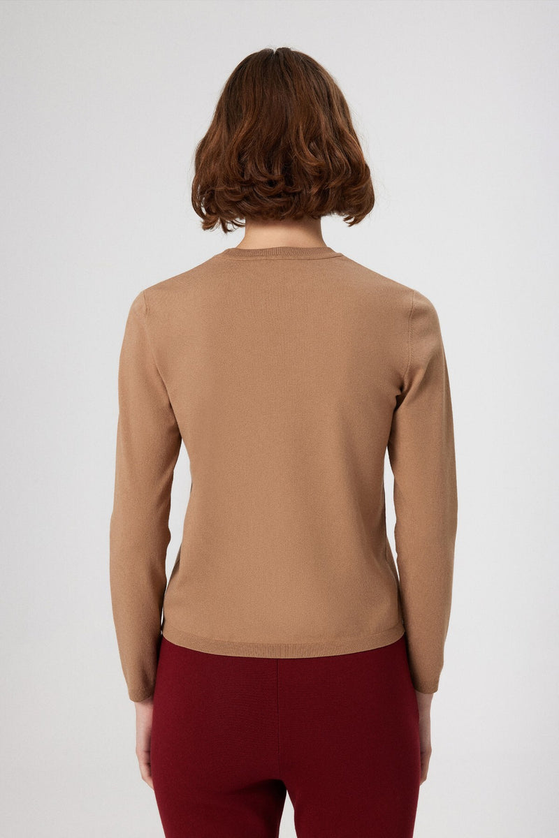 Caramel Bike Neck Knit Women's T-Shirt