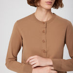 Women's Cardigan with Caramel Button Detail