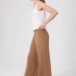 Caramel Pleated Wide Leg Women's Pants