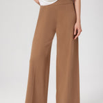 Caramel Pleated Wide Leg Women's Pants