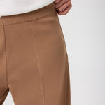 Caramel Pleated Wide Leg Women's Pants