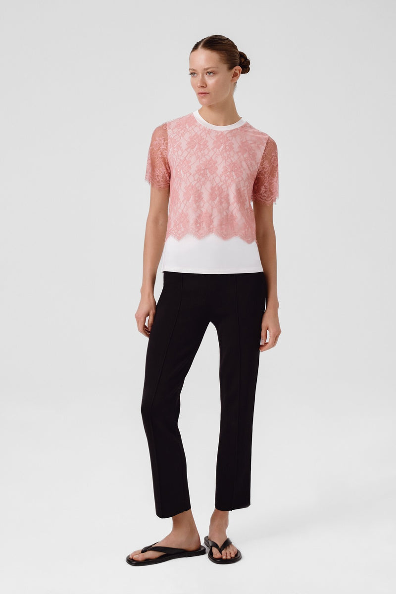Bone Pink Lace Women's T-Shirt