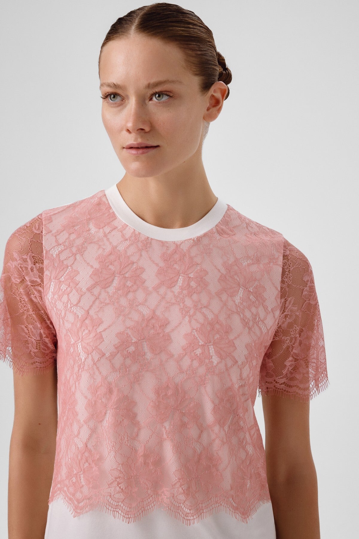 Bone Pink Lace Women's T-Shirt