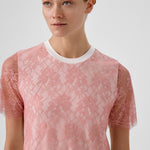Bone Pink Lace Women's T-Shirt