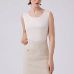 Bone Slit Detailed Pencil Skirt