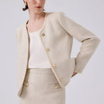 Bone Slit Detailed Pencil Skirt