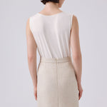 Bone Slit Detailed Pencil Skirt