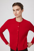 Women's Cardigan with Red Button Detail