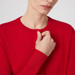 Women's Cardigan with Red Button Detail