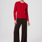 Women's Cardigan with Red Button Detail