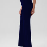 Navy Ribbed Spanish-Style Women's Pants