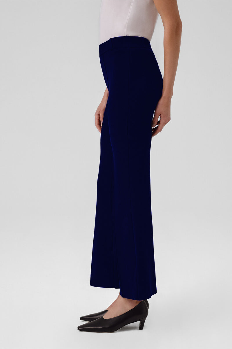 Navy Ribbed Spanish-Style Women's Pants