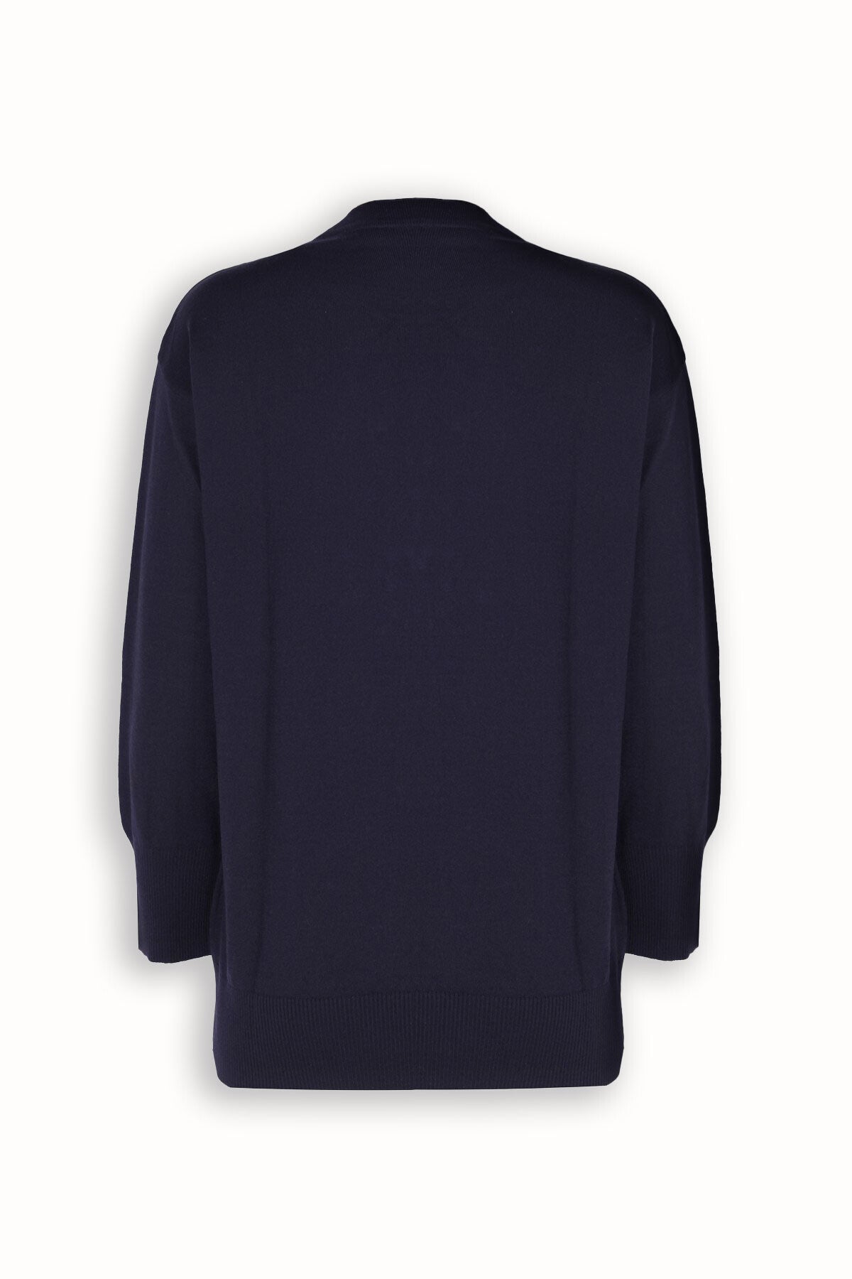 Navy V-Neck Button-Detail Women's Cardigan