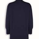 Navy V-Neck Button-Detail Women's Cardigan
