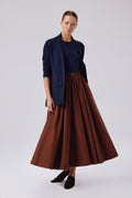 Navy Blue V-Neck Button-Up Women's Jacket