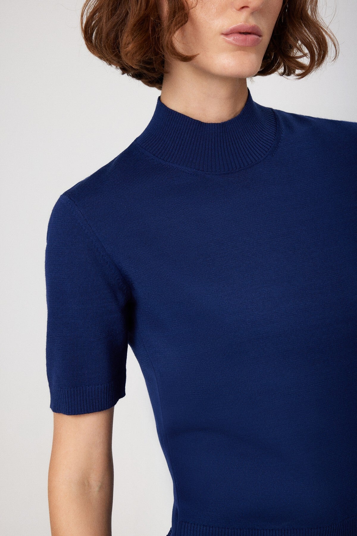 Navy Blue Half-Zip Women's Sweater