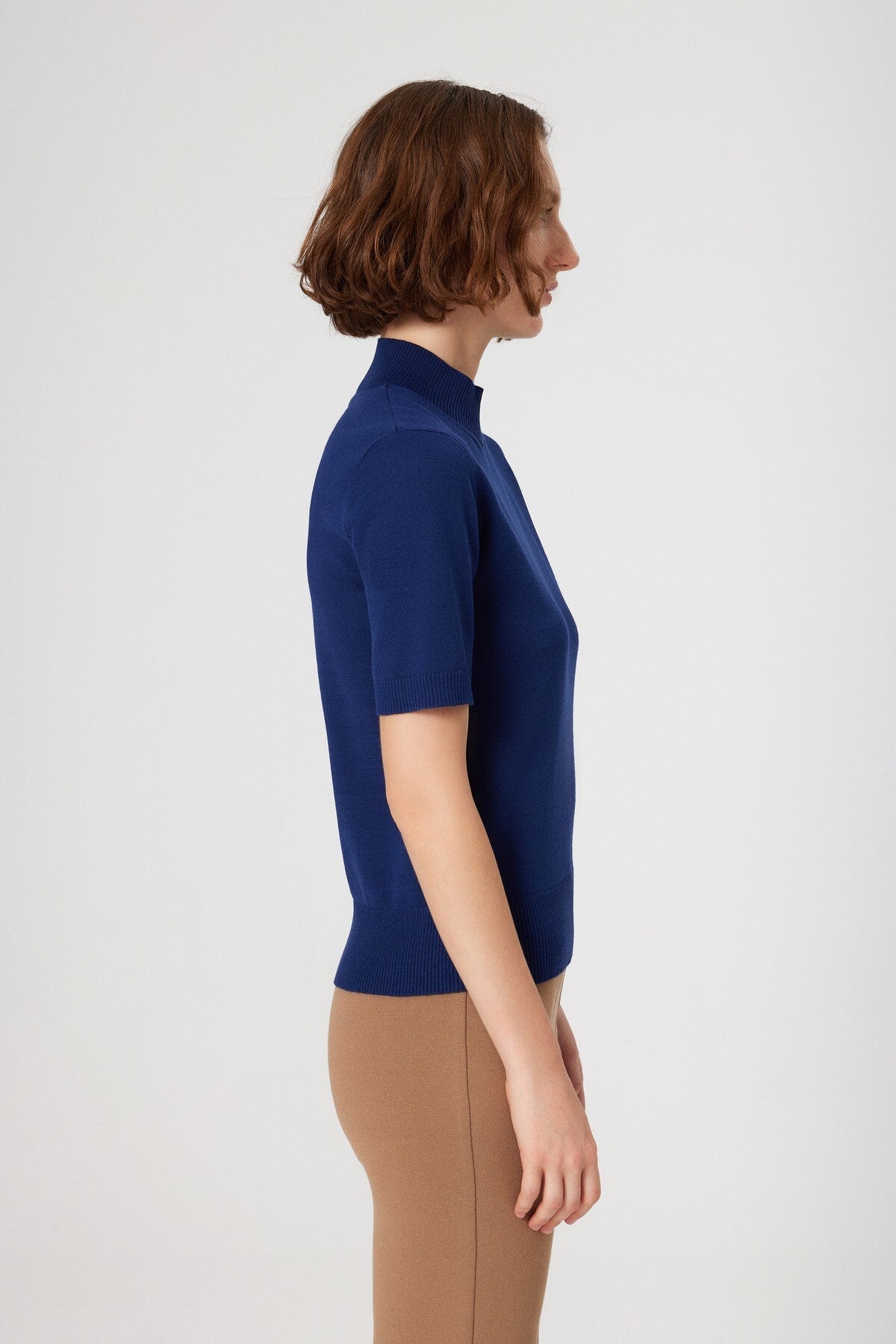 Navy Blue Half-Zip Women's Sweater