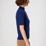 Navy Blue Half-Zip Women's Sweater