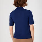 Navy Blue Half-Zip Women's Sweater