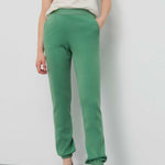 Elastic Waistband Green Women's Pants