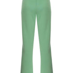 Elastic Waistband Green Women's Pants