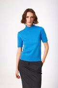 Blue Half-Zip Women's Sweater