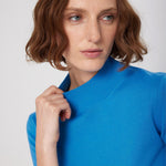 Blue Half-Zip Women's Sweater