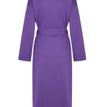Long Women's Cardigan with Purple Belt