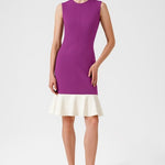 Purple Ruffled Sleeveless Mini Dress