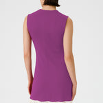 Purple Ruffled Sleeveless Mini Dress