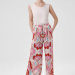 Women's Multicolor Patterned Wide Leg Pants