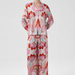 Women's Multicolor Patterned Wide Leg Pants