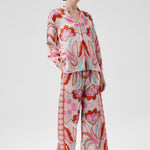 Women's Multicolor Patterned Wide Leg Pants