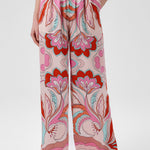 Women's Multicolor Patterned Wide Leg Pants