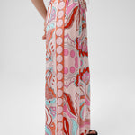 Women's Multicolor Patterned Wide Leg Pants