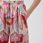 Women's Multicolor Patterned Wide Leg Pants